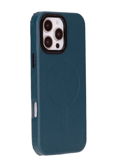 Apple iPhone 16 Pro Uyumlu, Hakiki Deri, El Yapımı Kılıf, Yeşil
