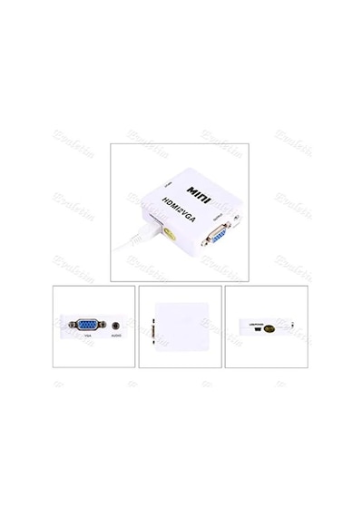 4314 Hdmı To Vga Çevirici Adaptör Monitör Tv Dönüştürücü