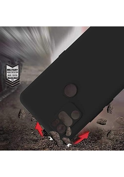 Galaxy A24 İle Uyumlu Z-biye Tron Silikon Kılıf Tam Koruma Arka Kapak Siyah Renk 50 x 22