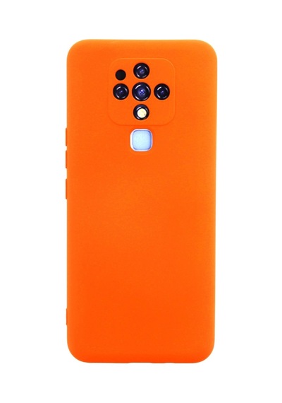 Tecno Camon 16 Kılıf Nano İçi Kadife Silikon - Turuncu -