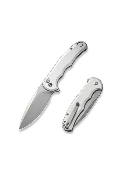 Civivi Button Lock Praxis Aluminum Silver Kamp Çakı Gri - Gümüş