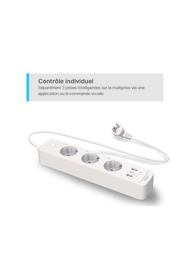 P300, 1.5m, 3'lü Akıllı Wi-fi Priz, 18 W Hızlı Şarj, Uzaktan Kontrol, Kolay Kurulum Ve Kullanım, Amazon Alexa, Go 0