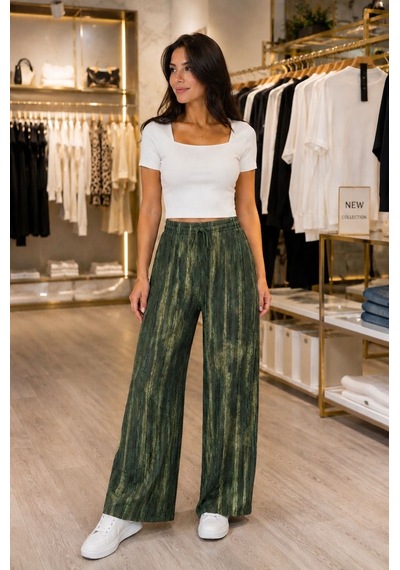 Eren Style Organic Pamuklu Kumaş Rahat Konforlu Spor Pantolon 95 Cm - 38-52 Yeşil