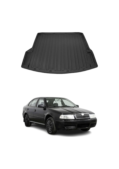 Skoda Octavia I Hb / Sedan A4 1996-2004 Arası Uyumlu Araca Özel Kauçuk Tpe Bagaj Havuzu Siyah
