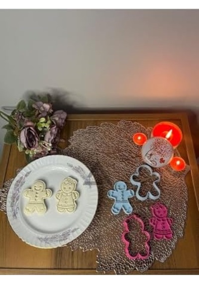 Gingerbread Kurabiye Adam & Kurabiye Kadın Kurabiye Kalıp Seti 2'li Diğer