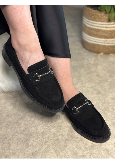 Günlük Kadın Siyah Loafer Klasik Desenli Taban Tokalı Oval Burunlu Makosen Ayakkabı 120 Siyah Süet Platin Günlük Kadın Siyah Loafer Klasik Desenli Taban Tokalı Oval Burunlu Makosen Ayakkabı 120 Siyah Süet Platin