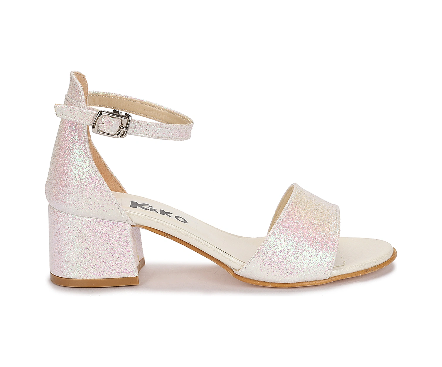 Kiko Kids Alexa Günlük Kız Çocuk 4 Cm Topuklu Sandalet Abiye Ayakkabı Sedef Sedef