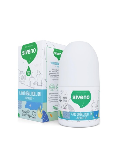 %100 Doğal Roll-on Sportif Sporcu Deodorant Ter Kokusu Önleyici Bitkisel Lekesiz Vegan 50 Ml