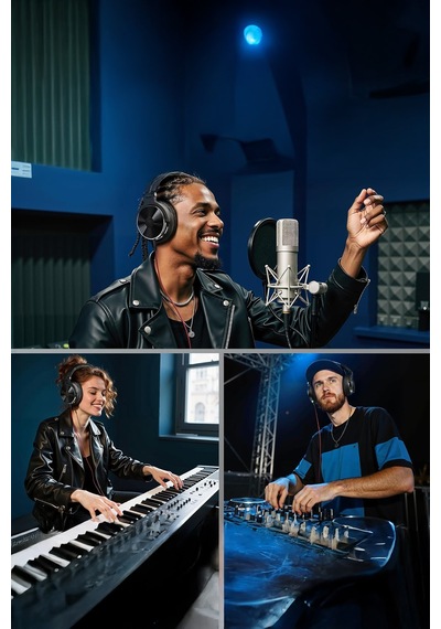 Pro 10 Yüksek Çözünürlüklü Hi-res Stüdyo Kayıt Ve Miksaj Dj Stereo Kablolu Kulak Üstü Kulaklık
