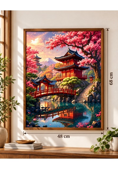 1000 Parça Japon Evi Puzzle 48 X 68 Cm Yüksek Baskı Kaliteli Eğlenceli Ve Eğitici Puzzle