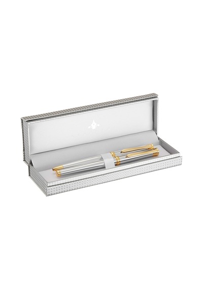 Steelpen Lemans Serisi 813 Krom Gold Roller Kalem+tükenmez Kalem Çok Renkli
