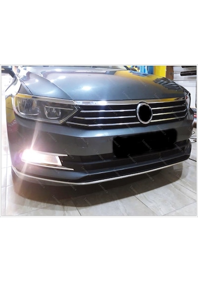 Vw Passat B8 Krom Ön Tampon Alt Çıta 3 Prç P.Çelik 2014-2019