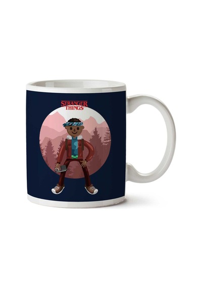 Stranger Things Lucas Big İki Tarafı Baskılı Kupa Bardak Çok Renkli
