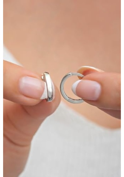 925 Ayar Gümüş Rodyumlu Minimal 4 Mm Tek Taş Tragus Piercing Küpe Diğer