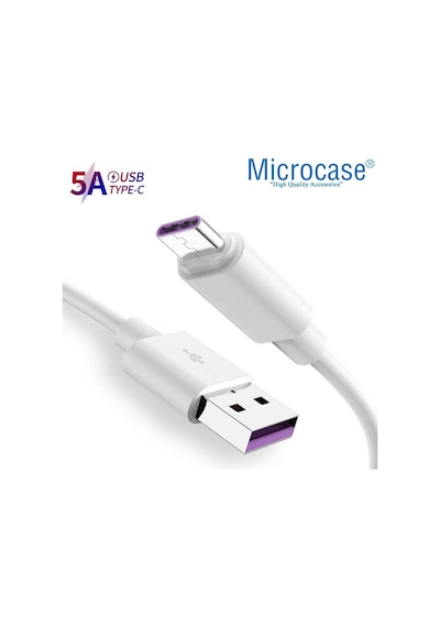 Type-c 5a Hızlı Şarj Ve Data Usb Kısa Kablo - 25 Cm Beyaz Al2712 Standart