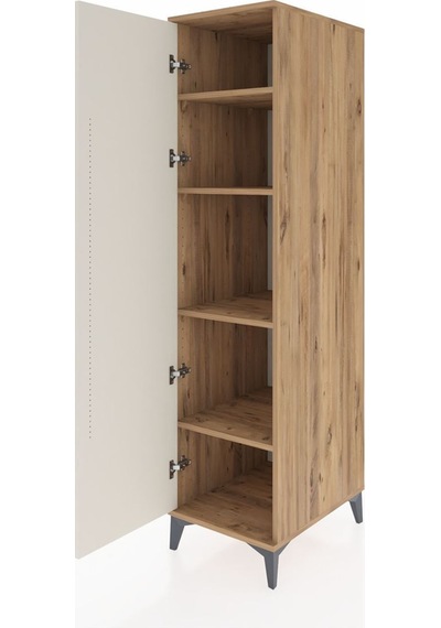 Kronos Dolap 4 Raflı Tek Çekmeceli Tek Kapaklı 44x59x182 Çam-aytaşı Atlas Çam