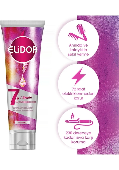 Elidor Saç Güzelleştirici Bakım Kremi 7'si 1 Arada Durulanmaz 150 Ml X2