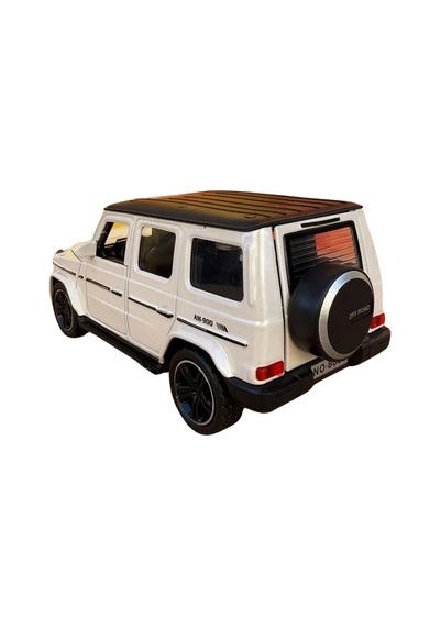 1:32 Metal Çek Bırak Mercedes G65 Beyaz Sesli Ve Işıklı Kapıları Açılan Oyuncak Arazi Aracı