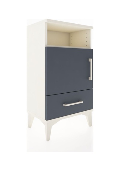 Arges Komodin 2 Raflı Tek Kapaklı 44x30x80 Aytaşı-antrasit Aytaşı