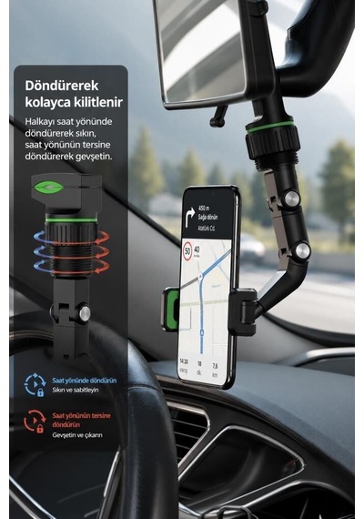Premium Telefon Tutucu Jx14 Siyah Araç Gereç Yolculuk
