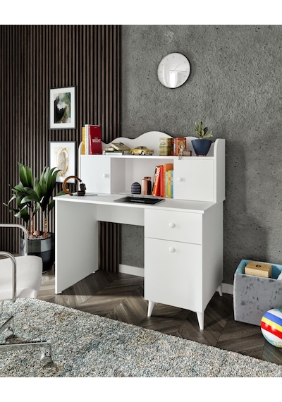 Kznhome Akasya Çalışma Masası, Bilgisayar Masası - Tamamı 1. Kalite Mdf (549196946) Beyaz