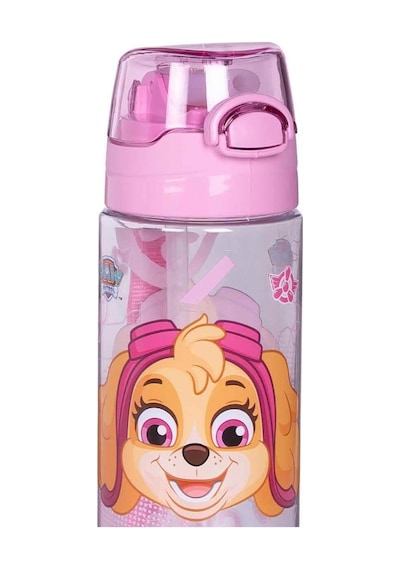 Paw Patrol Sky Suluk / Su Şişesi 500ml Pembe Özel Tritan Malzemeli Suluk Pipetli Çok Renkli