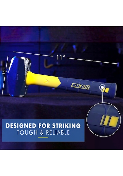 Estwıng Sure Strike Delme/çatlak Çekiç - Fiberglas Saplı Ve Kaymaz Minder Kavramalı 1,4 Kg Kızak - Mrf3lb
