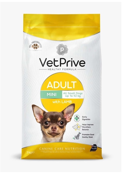 Vet Prive Adult Küçük Irk Kuzu Etli Yetişkin Köpek Maması 3 KG