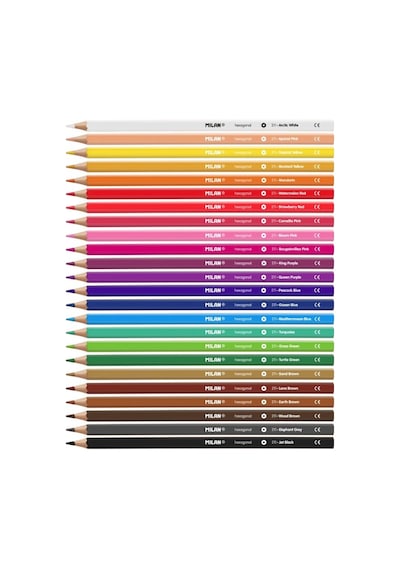 Mılan 80024 Colours Altıgen Kuru Boya Kalemi 24lü