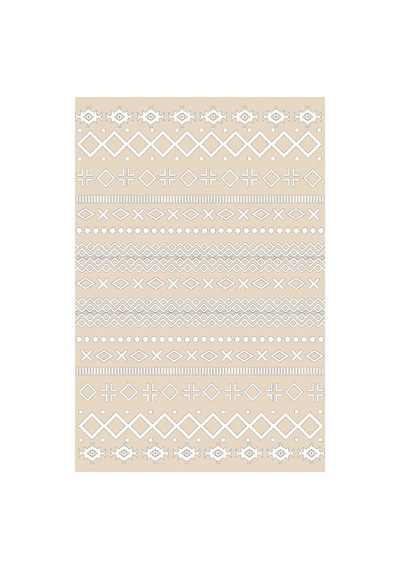 Kartela Halı Nera Halı Kaymaz Taban Makinede Yıkanabilir Halı Bej - 100 X 150 Cm