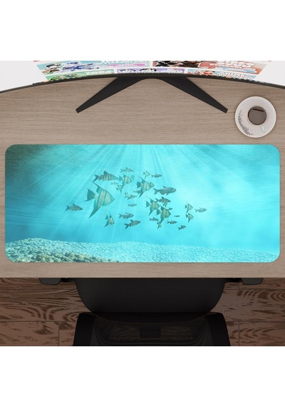 Sualtı Gaming Mouse Pad Kauçuk Kaymaz Taban Mousepad V2, 70x30 Xl