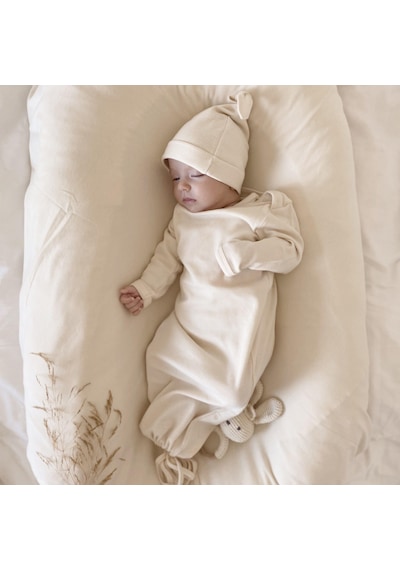 Naturaborn Naturaborn Gots Organik Sertifikalı Bebek Açık Uyku Tulumu Bej