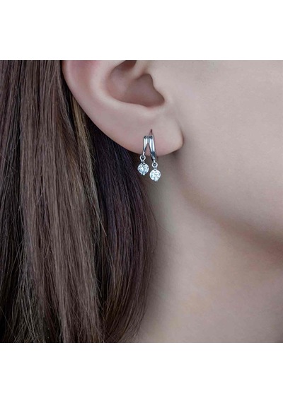 Sallantılı Tasarım Gümüş Kadın Küpe N11.79801