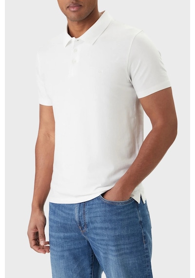 Calvin Klein Erkek Polo Lv04lf200g Yaf Beyaz