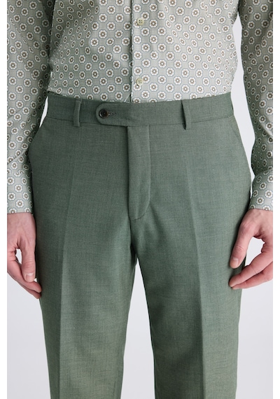 D's Damat Ds Damat Slim Fit Yeşil Armürlü Kumaş Pantolon 2hf03kv303200 401