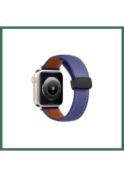 En-cag Watch 42mm Uyumlu Kr414 Daks Deri Kordon - Lacivert Bss