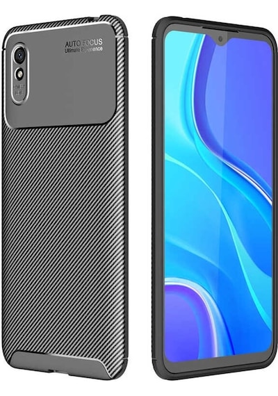 Xiaomi Redmi 9A Kılıf Negro Karbon Dizayn Silikonnano Glass