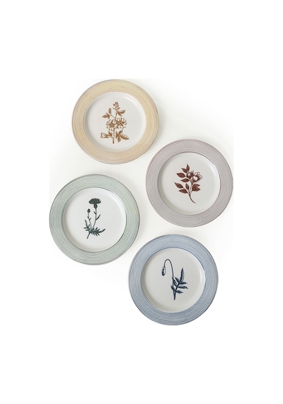 Keramika Floral Essence Assos Pasta Tabağı 22 Cm 4 Adet / 22890-93-94-22949 Çok Renkli