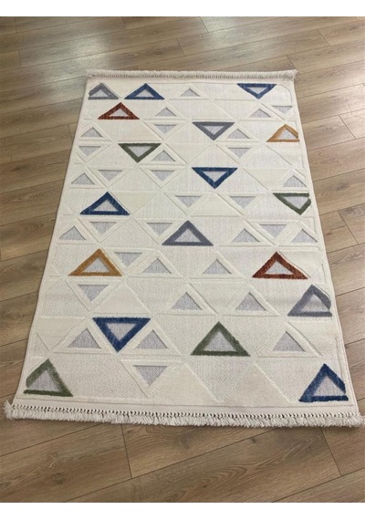 Çam Halı Enti Halı Polo 7804 Multi İskandinav Desenli Renkli Makine Halısı