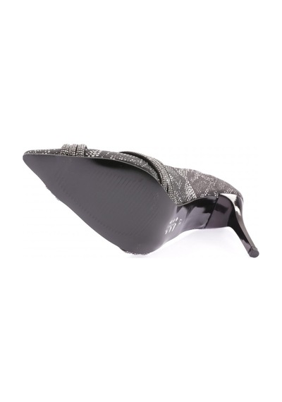 Dgn Ysf-06-23y Kadin Silver Taşli Burgu Bantli Abiye Ayakkabi YSF-06-1563-R11294 Siyah