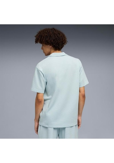 Puma Essential Elevated Material Erkek Mavi Polo Yaka Tişört