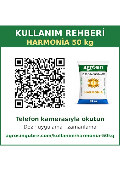 Agrosin Harmonia 10.10.10+(10SO3)+ME Organomineral Granül Gübre 50 kg -