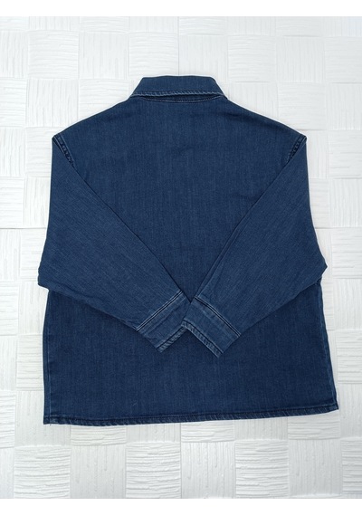 Jabber Kot Gömlek Erkek Çocuk Oversize Koyu Mavi