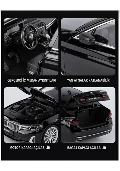 Hmb 1:18 Bmw 530lcı Beyaz Lisanslı Diecast Metal Model Araba