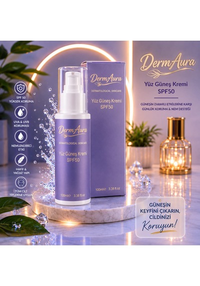 Dermaura Nemlendirici Etkili Yüz Güneş Kremi SPF50+ 100 ML