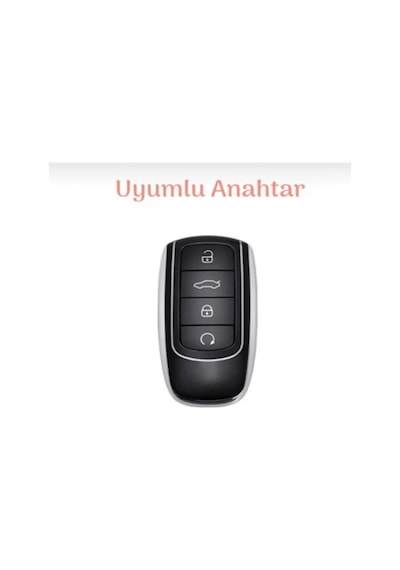 Chery Tiggo 8 Pro Omoda 5 Uyumlu Anahtar Koruma Kılıfı Gold Siyah