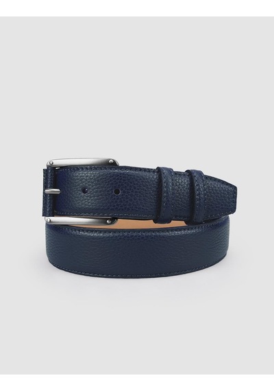 Cabani %100 Hakiki Deri Lacivert 4 Cm Erkek Günlük Kemer Lacivert