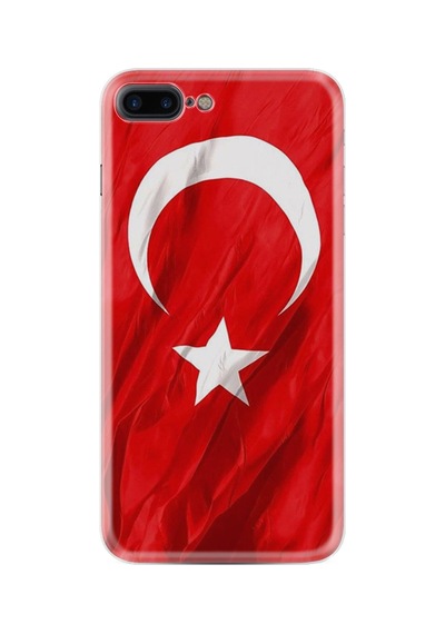 Apple iPhone Uyumlu 7 Plus 8 Plus Kılıf Desenli Silikon Güzel Kılıf Şanlı Türk Bayrağı 4 1401