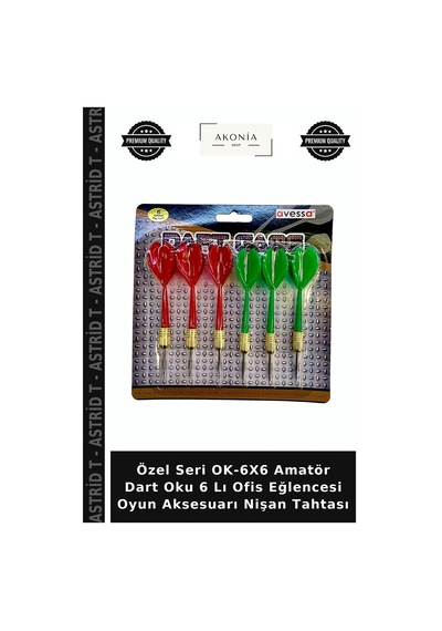 Özel Seri Ok-6x6 Amatör Dart Oku 6 Lı Ofis Eğlencesi Oyun Aksesuarı Nişan Tahtası