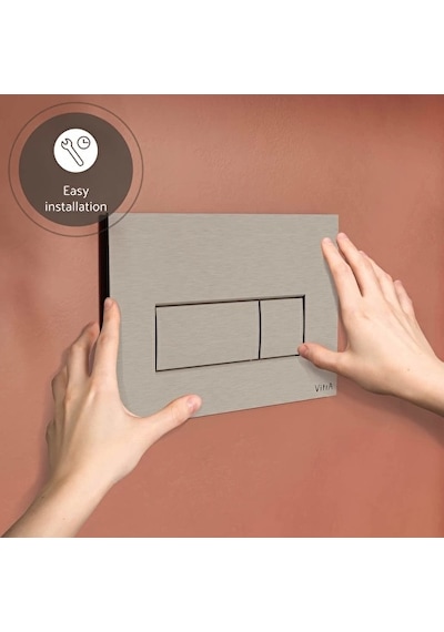 VitrA Root Square 740-2395 Kumanda Paneli, Fırçalı Nikel Fırçalı Nikel